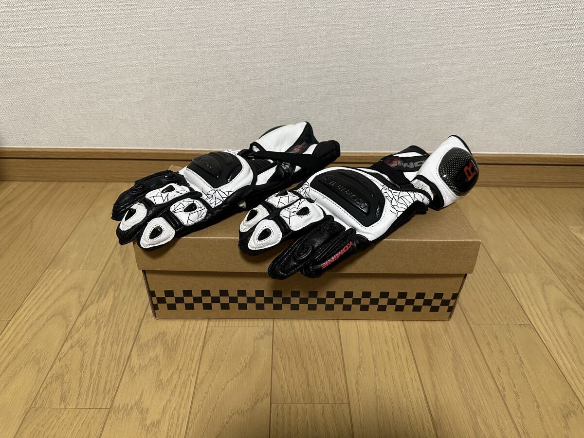 コミネ レーシンググローブ ホワイト サイズXL拍卖