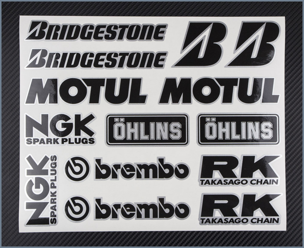 NGK Bridgestone MOTUL brembo OHLINS BS ブリジストン ステッカー S228拍卖