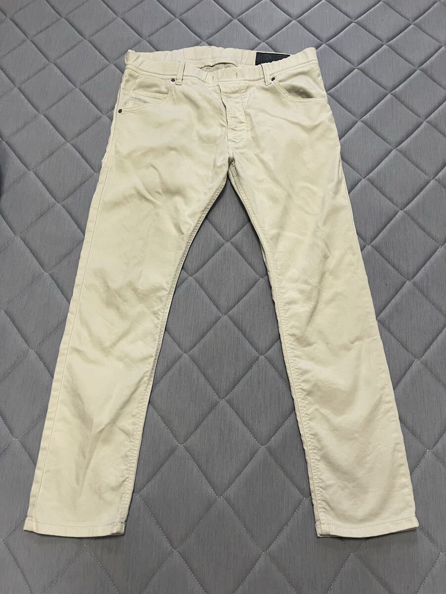 ディーゼル ジョグジーンズ KROOLEY ホワイト サイズ30 ストレッチ ジーンズ拍卖
