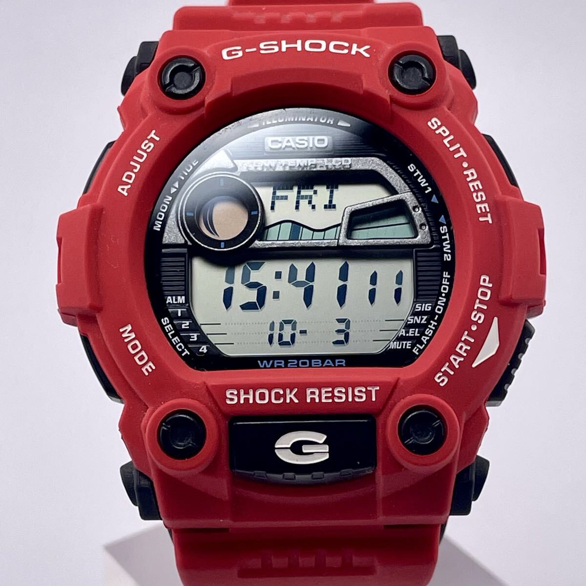 【未使用級/稼働】G-SHOCK/Gショック G-7900A 時計 デジタル 赤/レッド CASIO/カシオ デジタルウォッチ アウトドア メンズ quartz/クオーツ拍卖