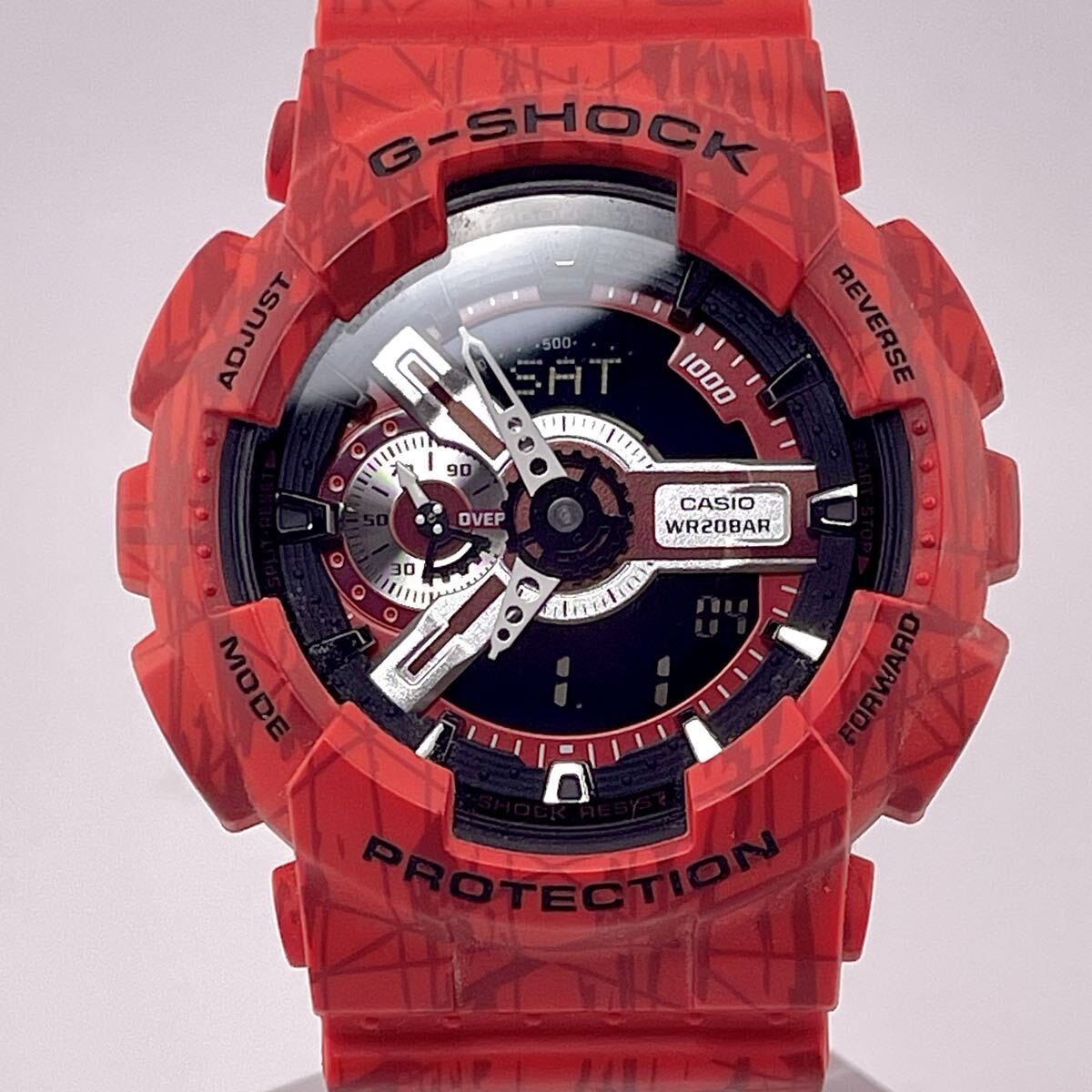 【新品電池/稼働】G-SHOCK/Gショック GA-110SL 時計 デジタル レッド/赤 CASIO/カシオ デジタルウォッチ アウトドア メンズ 未使用級◎拍卖