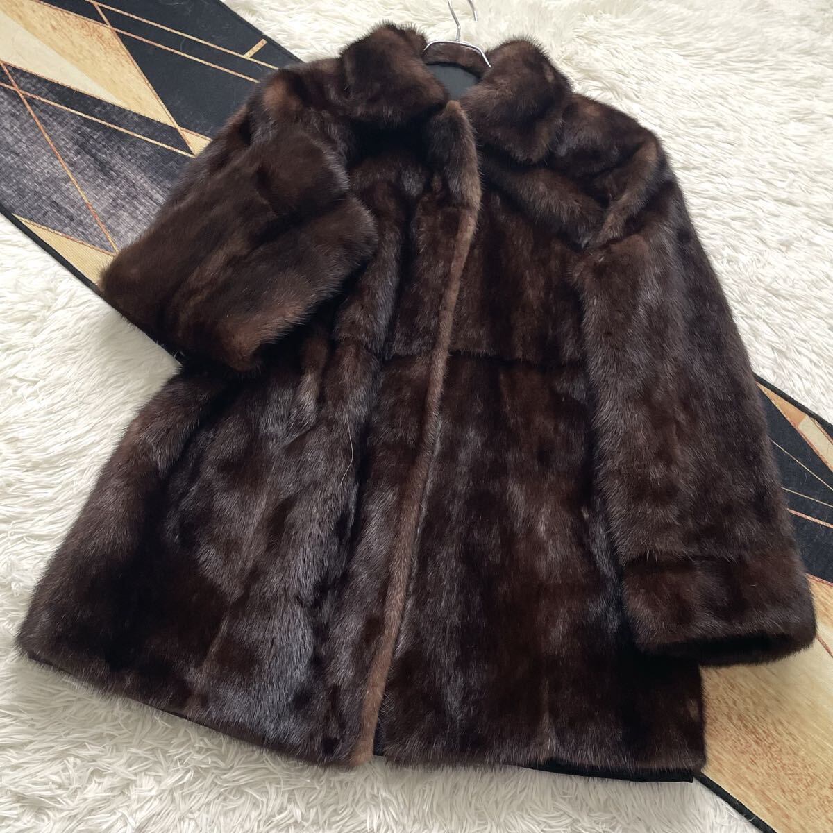 近年デザイン/ジップアップ/リバーシブル MINK/ミンク ファーコート リアルファー 毛皮 XL 貂 毛並み艶なめし柔らか◎ FURS REVERSO ITALY拍卖