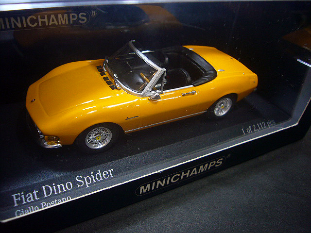 ◆1/43 ミニチャンプス 121431 フィアット ディーノ スパイダー 1972 イエロー◆拍卖