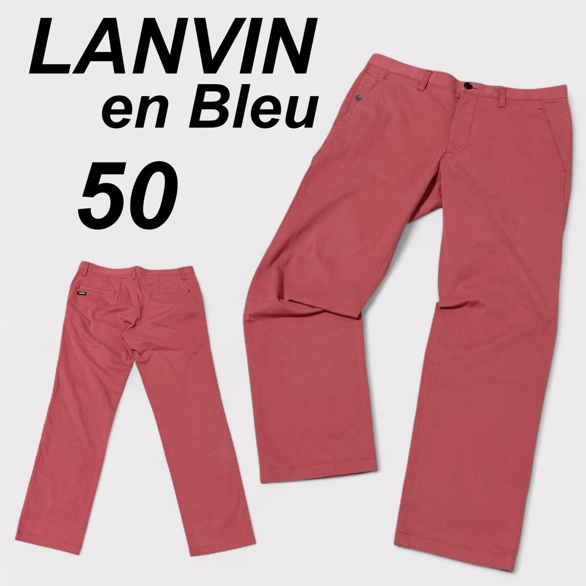 LANVIN en Bleu ランバンオンブルー メンズ パンツ 50 ゴルフ LB-6M-31193 ピンク系(U8)拍卖