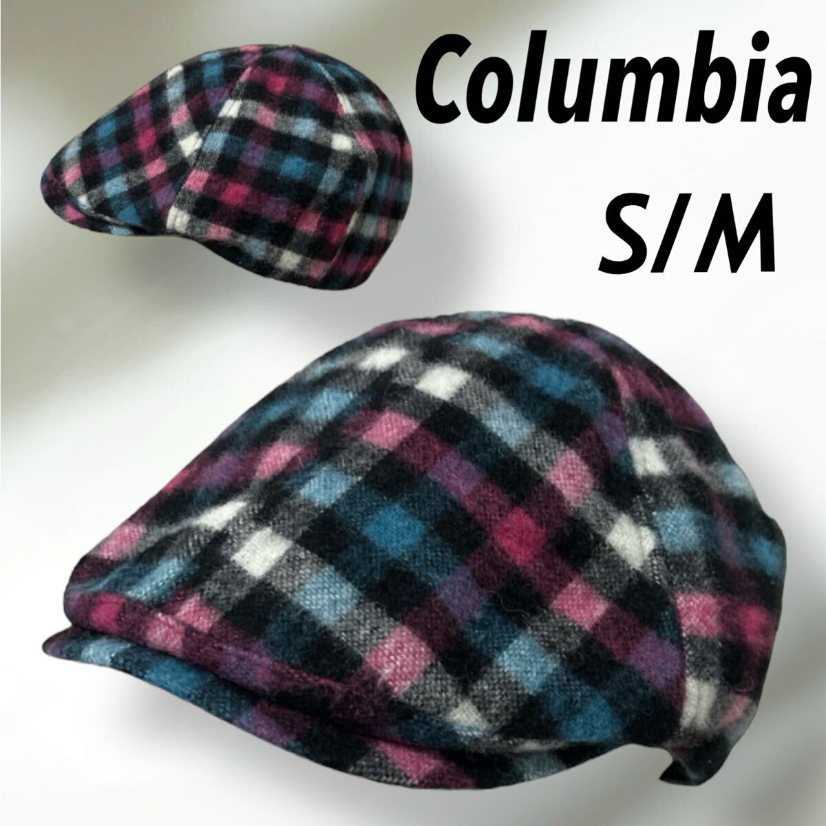 Columbia コロンビア メンズ ハンチング帽 帽子 S/M 起毛 刺繍ロゴ 210PU1249 チェック マルチカラー系★# 拍卖