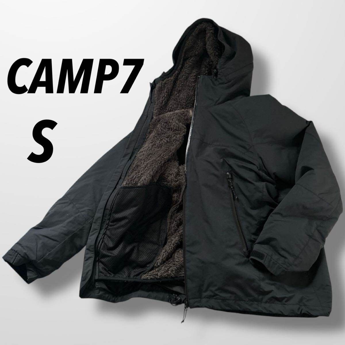 CAMP7 キャンプセブン メンズ マウンテンパーカー S ライナーボア取外し可 ブルゾン CP311601 アウトドア プラック系 (J028)★拍卖