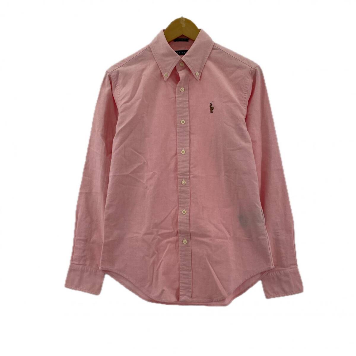 Ralph Lauren ラルフローレン ワンポイント刺 長袖シャツ size2/ピンク拍卖