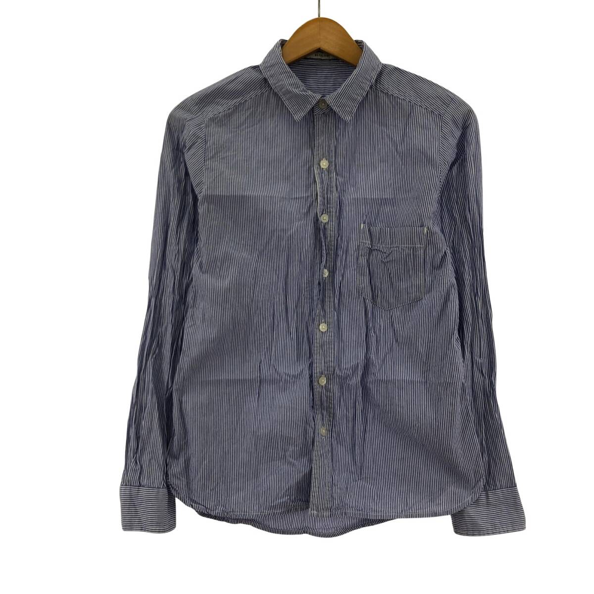 BAYFLOW ベイフロー ストライプ 長袖シャツ size3/ブルー×ホワイト ゆうパケットOK拍卖