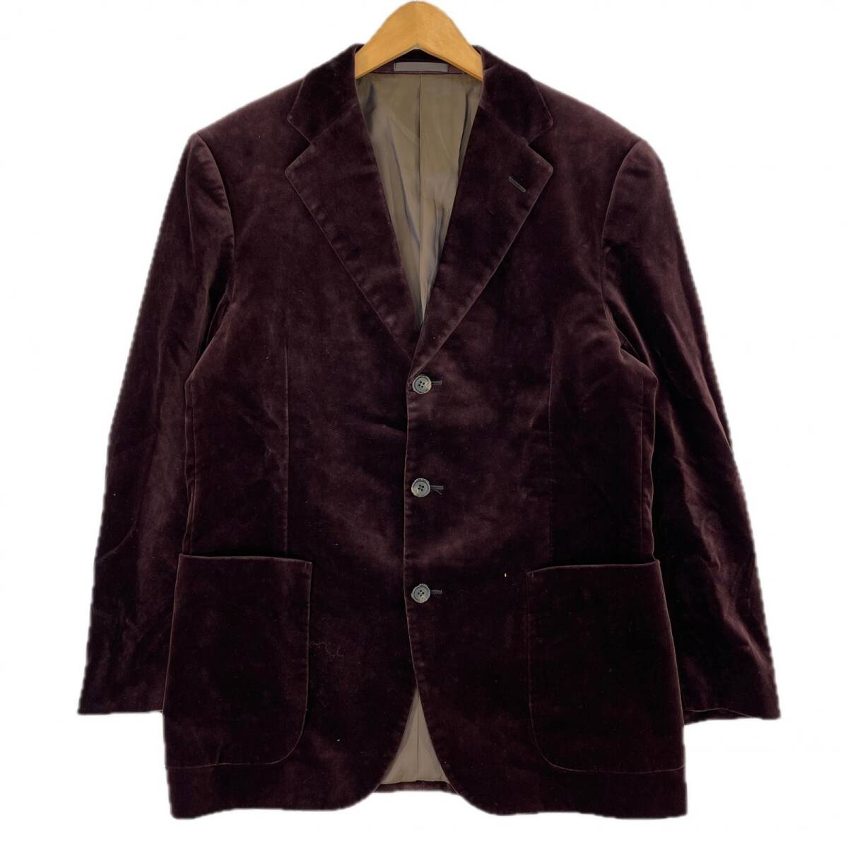 BURBERRY バーバリー ベロア テーラードジャケット sizeM/ブラウン拍卖