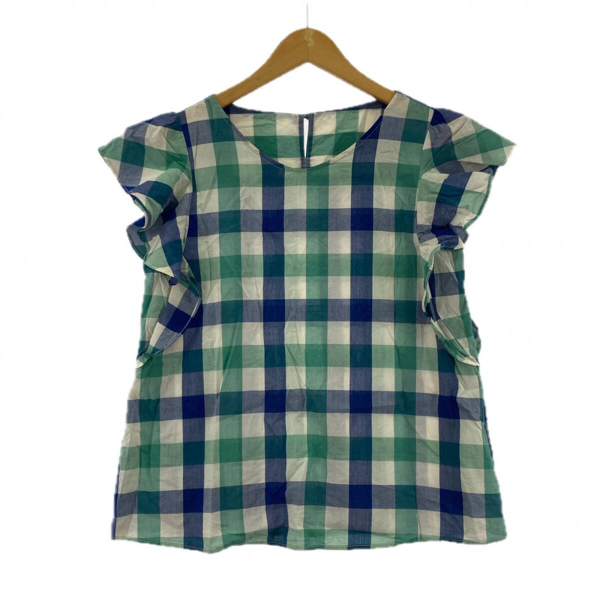 Rope Picnic ロペピクニック チェック カットソー size38/ブルー×グリーン ゆうパケットOK拍卖