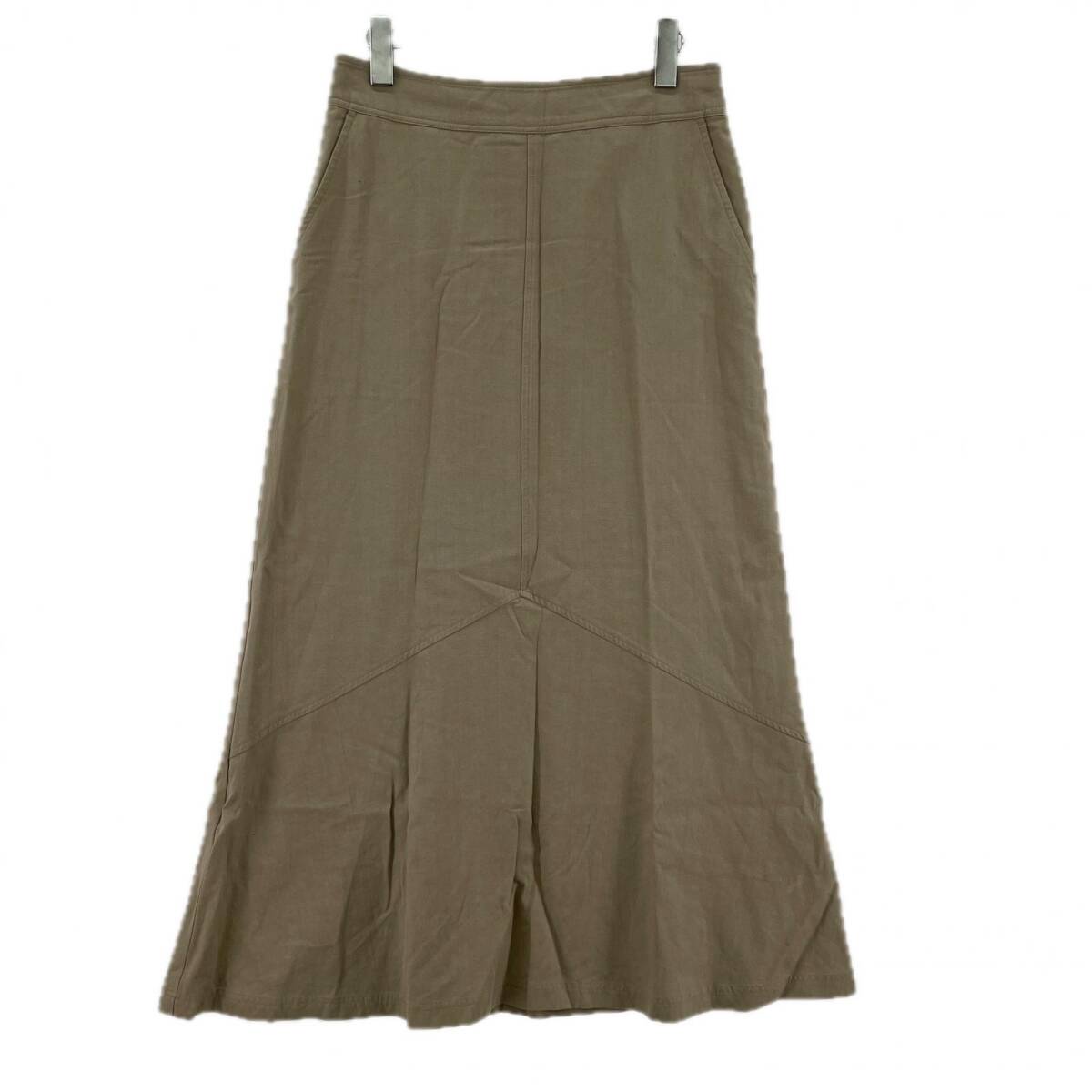 SLOBE IENA スローブ イエナ リネン混 ロング スカート size40/ベージュ拍卖