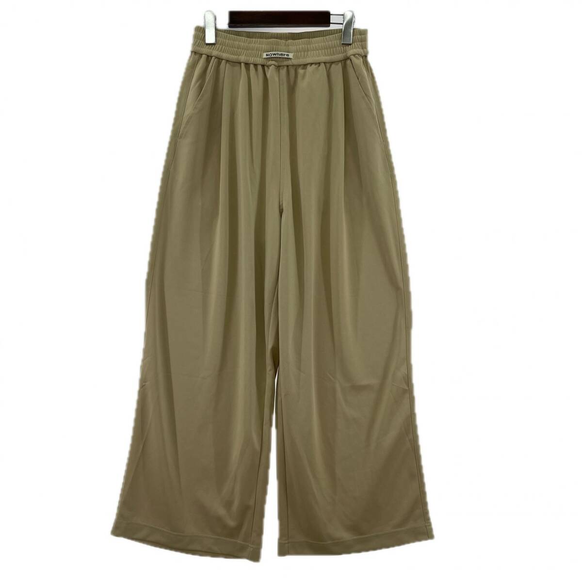 美品 Omekashi オメカシ タグ付き ワイド パンツ size38/ベージュ拍卖