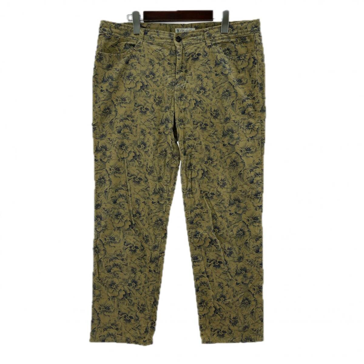 kumikyoku クミキョク 花柄 パンツ size7/ベージュ×ブルー拍卖