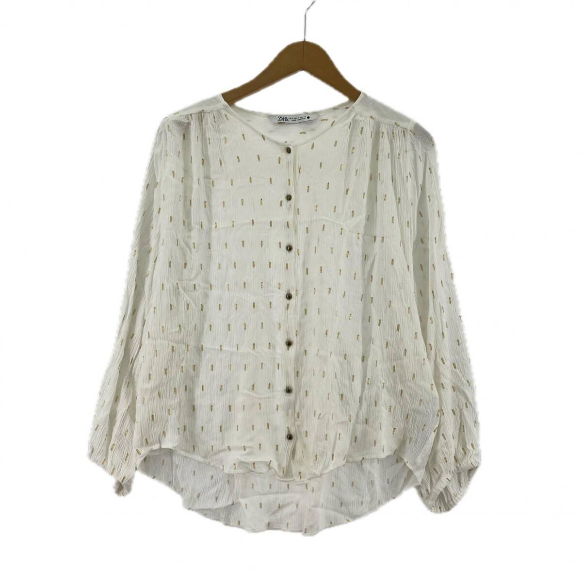 ZARA ザラ 総柄 ブラウス sizeEUR M/ホワイト拍卖