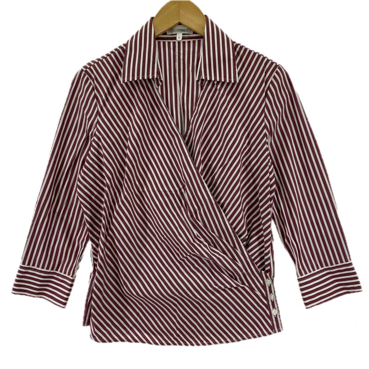 NARACAMICIE ナラカミーチェ カシュクール ブラウス size/パープル×ホワイト ゆうパケットOK拍卖