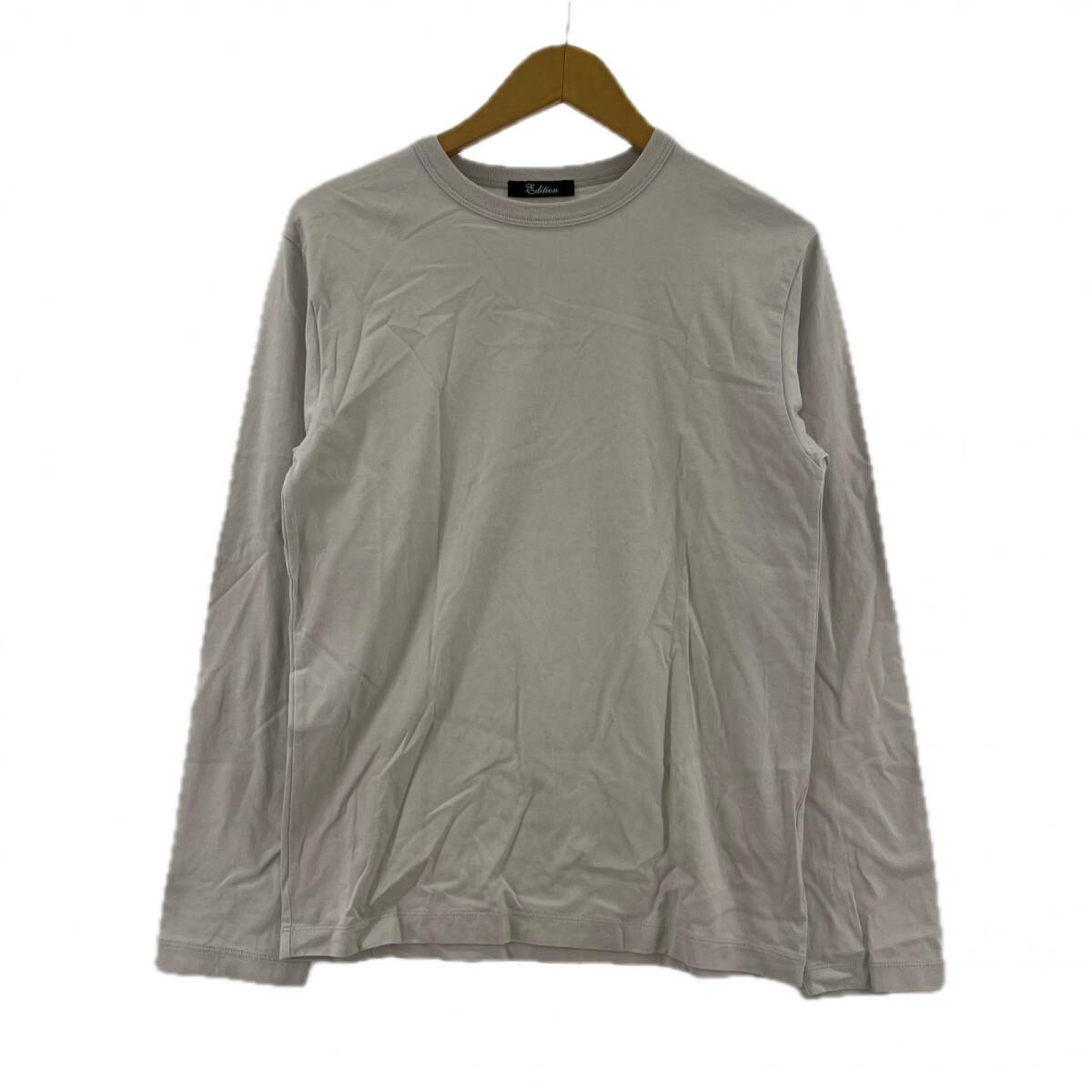 Edition エディション SUPIMA CREW NECK コットン クルーネックロングスリーブプルオーバー 長袖Tシャツ sizeF/グレー ゆうパケットOK拍卖