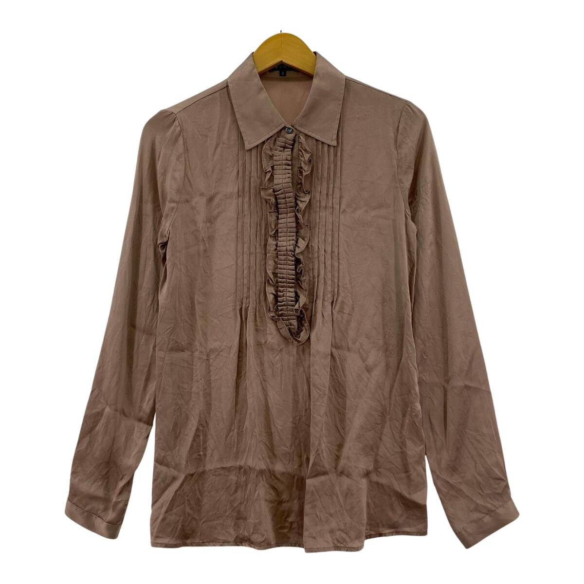 theory セオリー サテン 長袖 カットソー size2/ピンク ゆうパケットOK拍卖