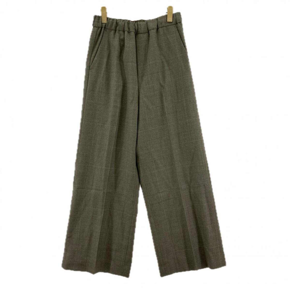 JOURNAL STANDARD relume ジャーナルスタンダード レリューム チェック柄 ワイド パンツ size38/ブラウン系拍卖