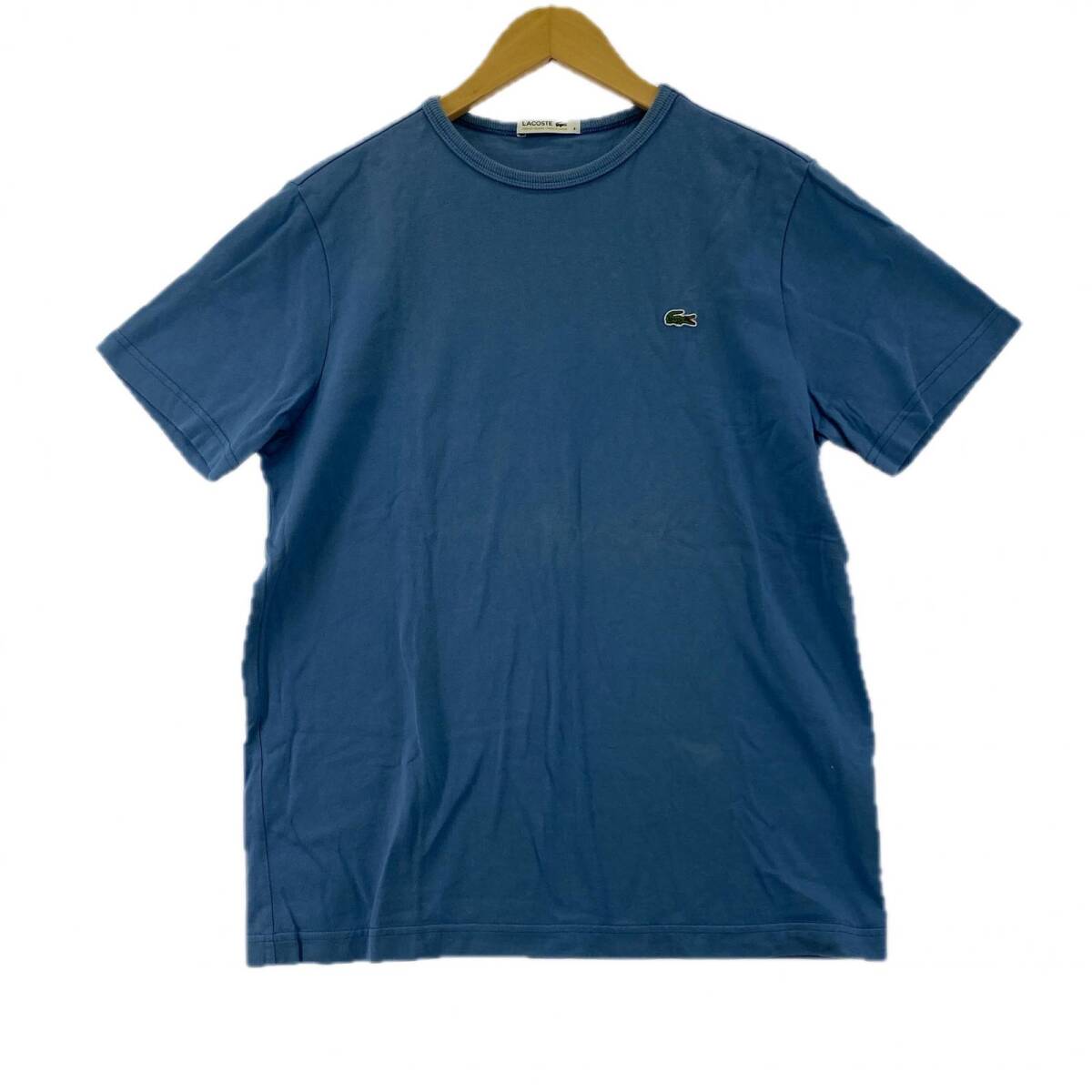 LACOSTE ラコステ ワンポイント 半袖Tシャツ size4/ブルー ゆうパケットOK拍卖