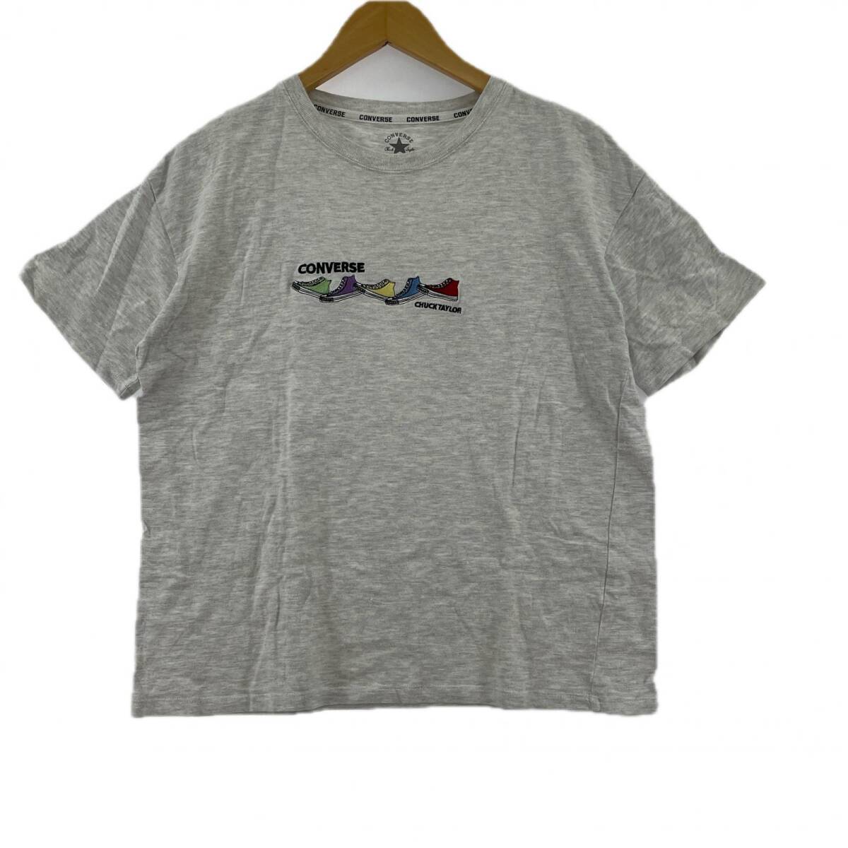 CONVERSE コンバース 刺繍ロゴ 半袖Tシャツ sizeMEDIUM/グレー拍卖