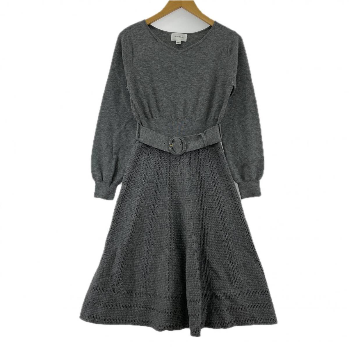 JILL by JILL STUART ジル バイ ジルスチュアート Aライン ニット ワンピース sizeFR/グレー拍卖