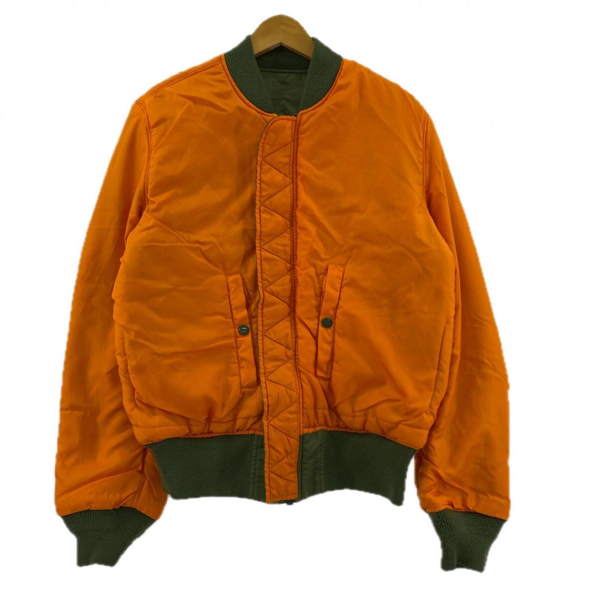 ALPHA INDUSTRIES アルファインダストリーズ 20004-203 MA-1 リバーシブル ジャケット sizeM/カーキ/オレンジ拍卖