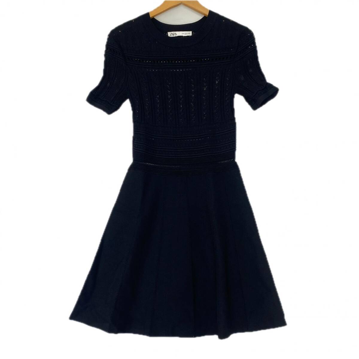 ZARA ザラ 透かし編み ニット ワンピース sizeEUR S/ブラック拍卖