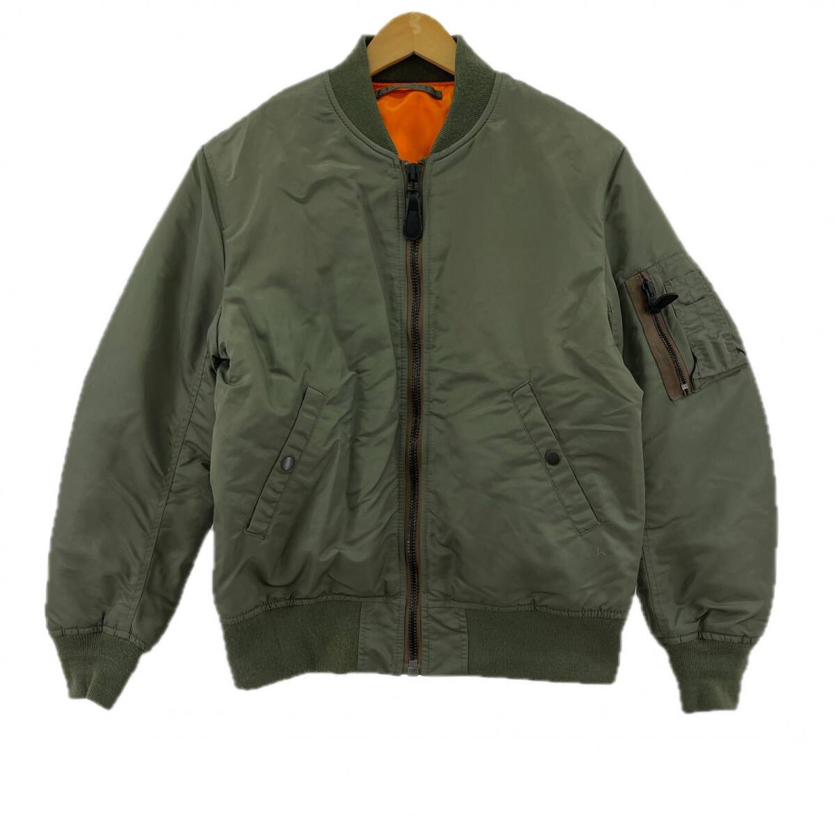 HOUSTON ヒューストン MA-1 フライト ボンバー ジャケット sizeM/オリーブ拍卖