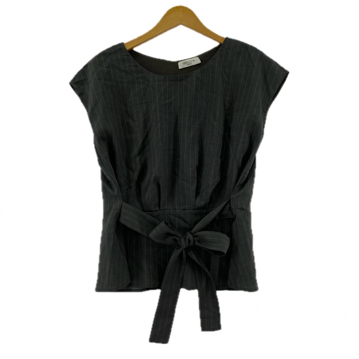 OFUON オフオン リボン カットソー size40/カーキ拍卖