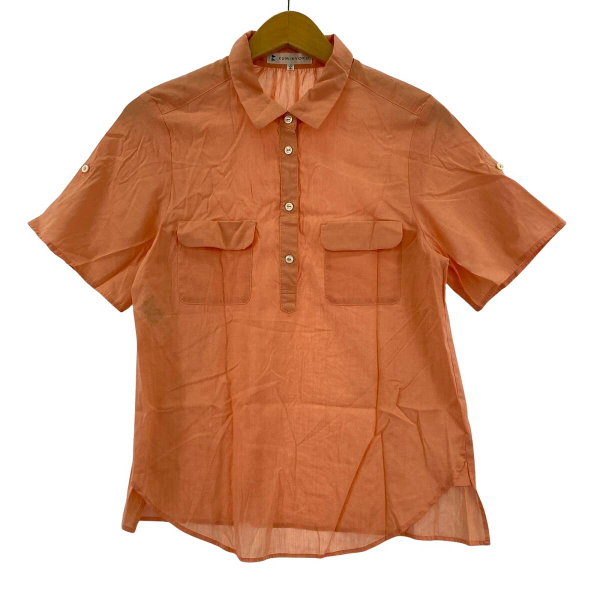 KUMIKYOKU 組曲 ブラウス size2/オレンジ ゆうパケットOK拍卖