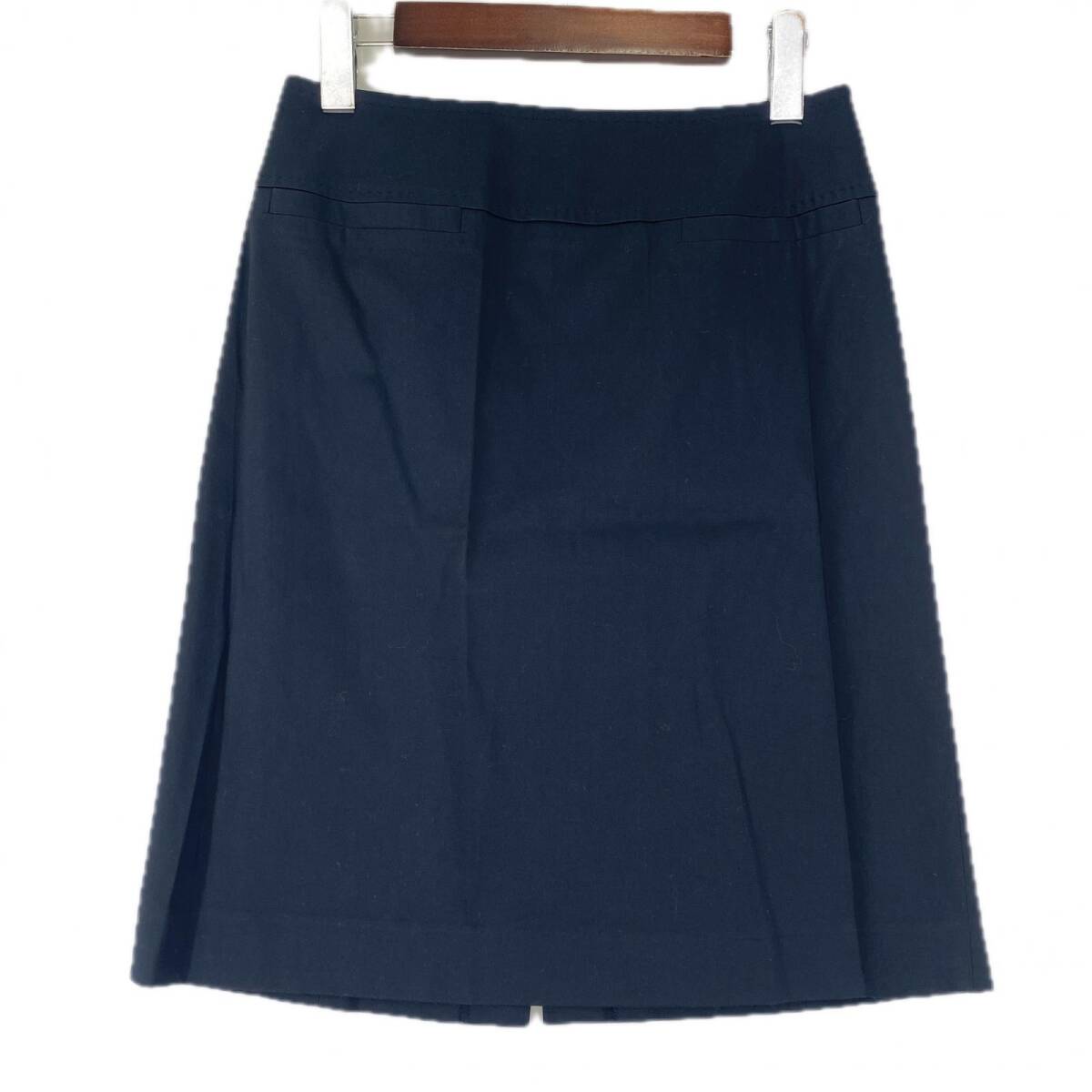 ined イネド ひざ丈 タイト スカート size9/ネイビー ゆうパケットOK拍卖