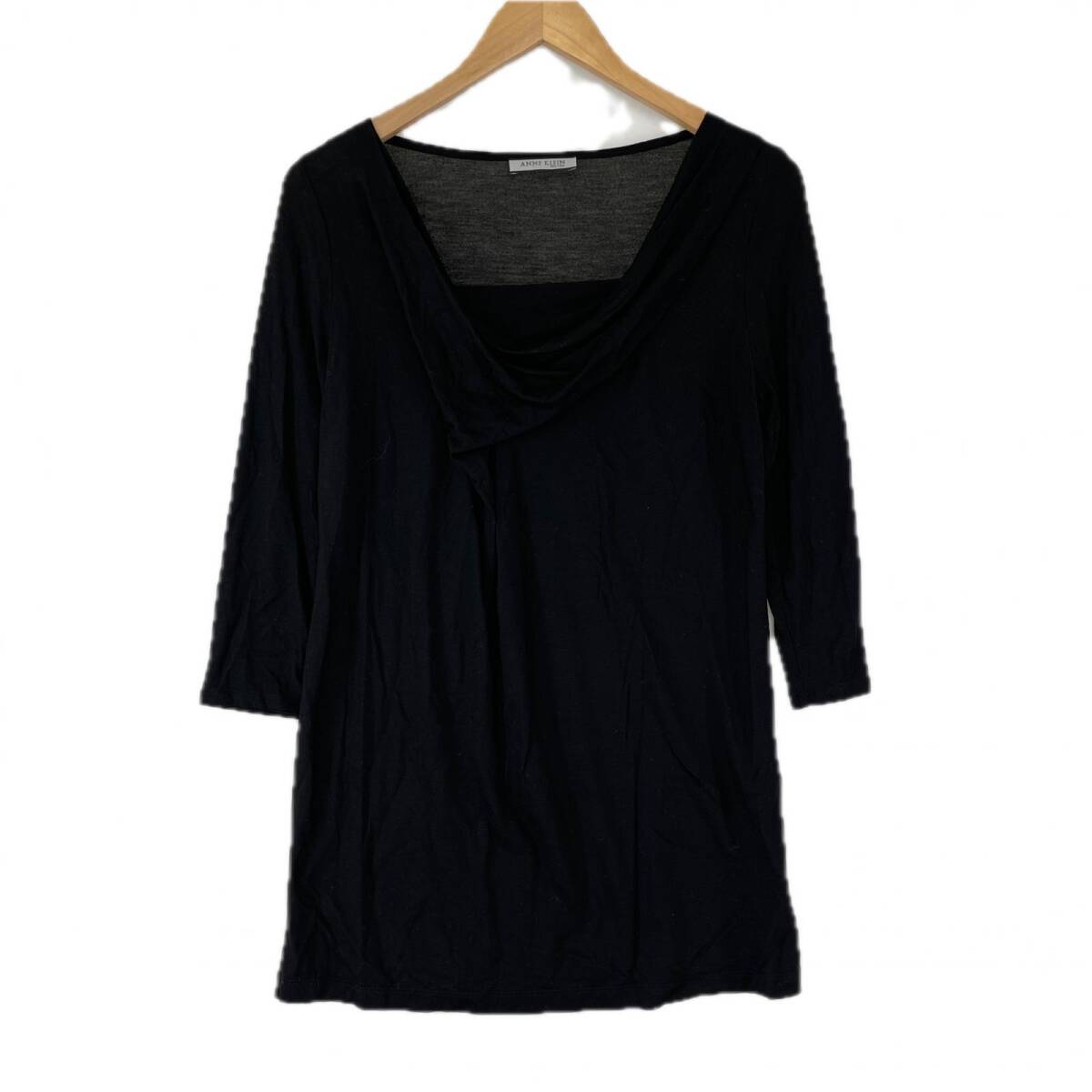 ANNE KLEIN アンクライン カットソー sizeM/ブラック ゆうパケットOK拍卖