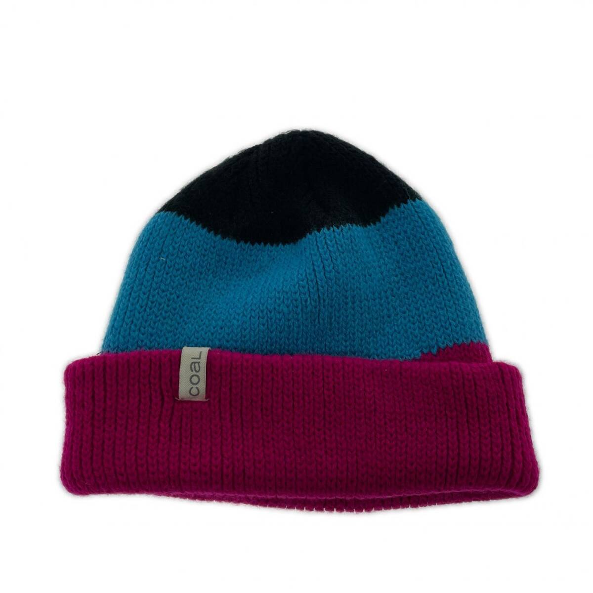 COAL コール ニットキャップ size表記なし/ピンク×ライトブルー×ブラック拍卖