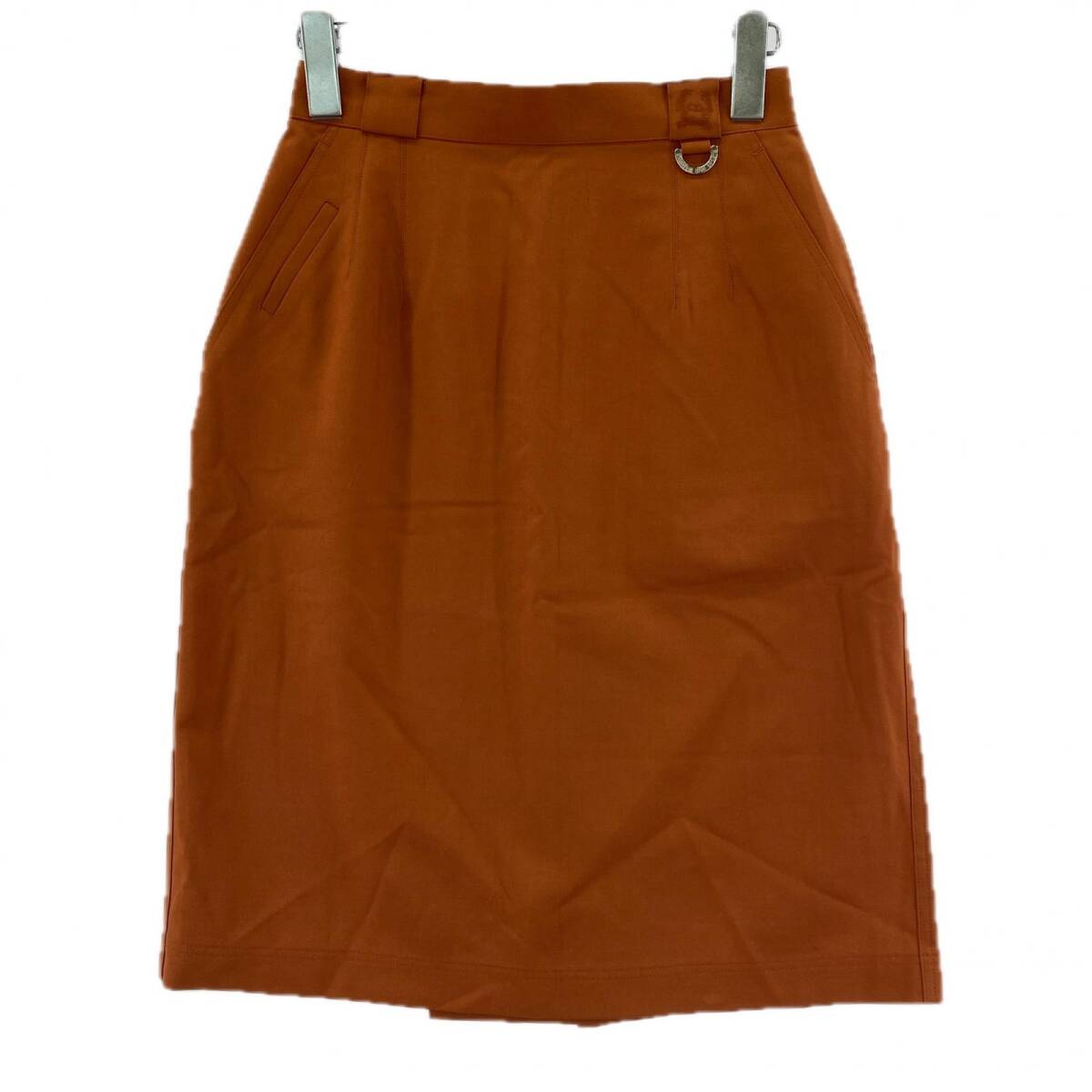 Christian Dior クリスチャンディオール Aライン スカート sizeM/テラコッタ ゆうパケットOK拍卖