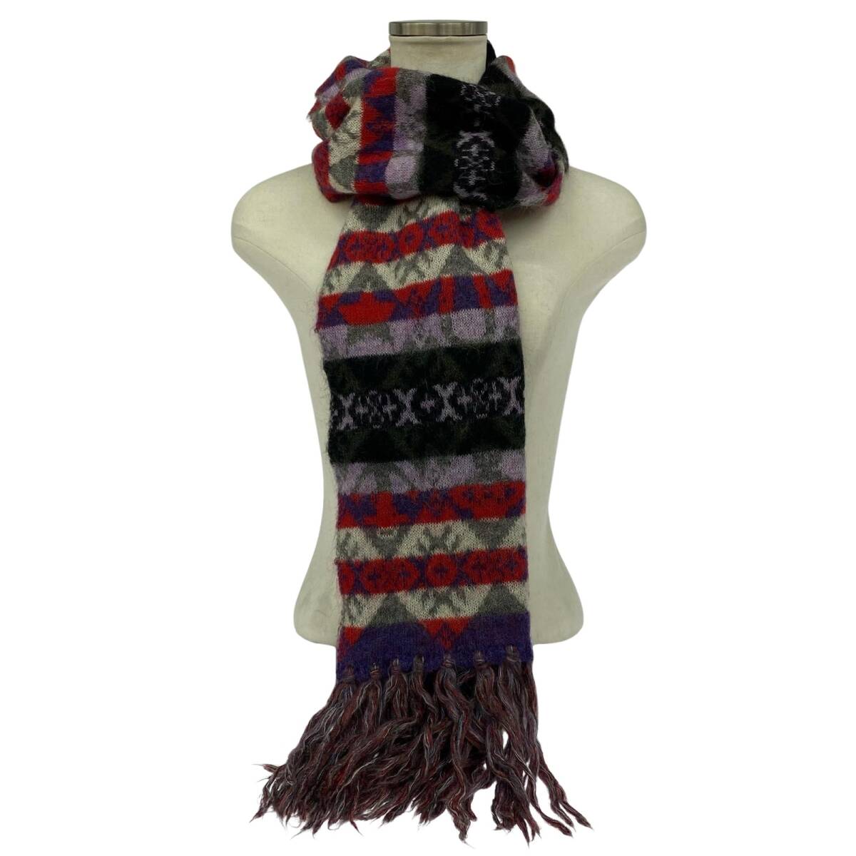 Vivienne Westwood ヴィヴィアンウエストウッド 総柄 ジャガード マフラー/マルチカラー拍卖