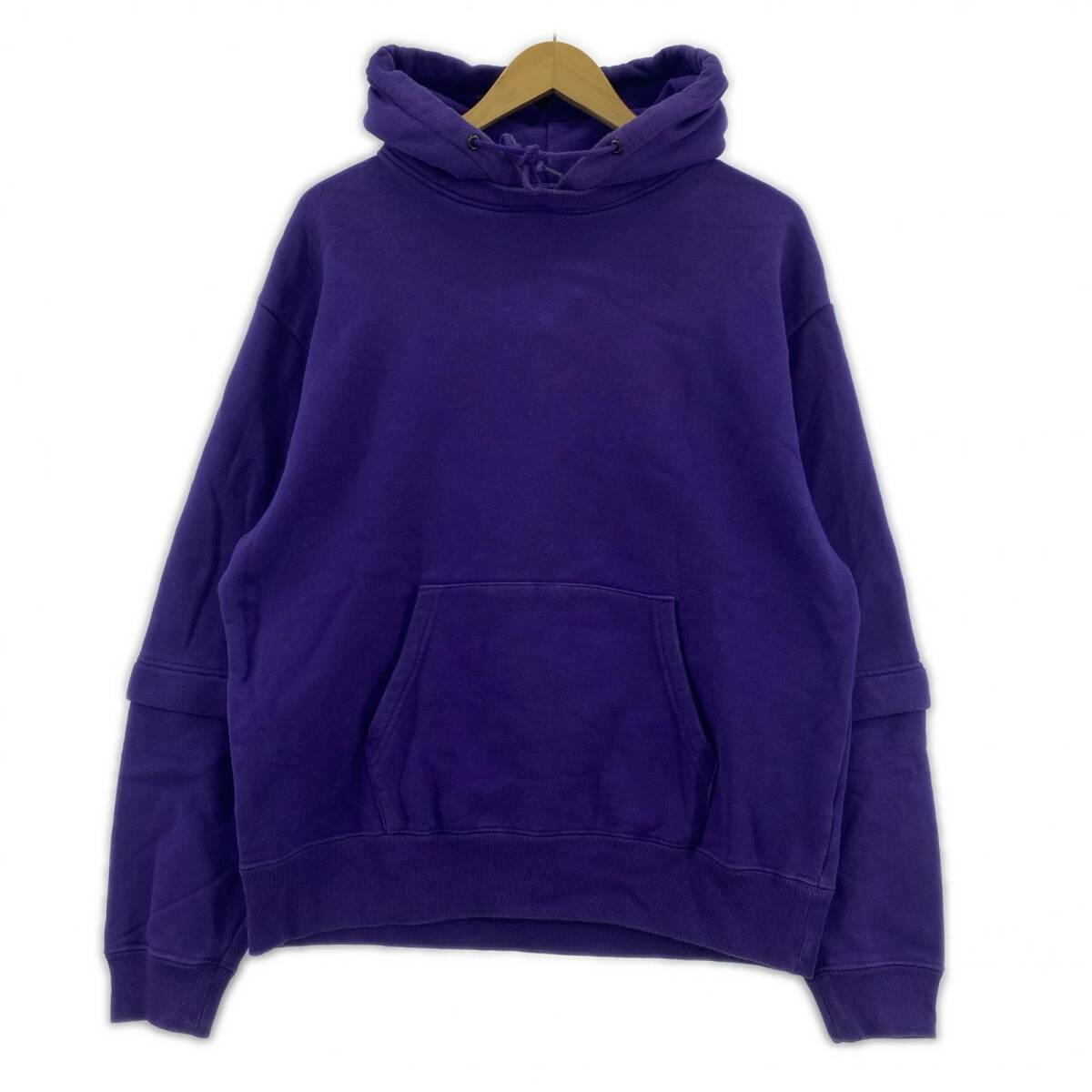 BEAMS ビームス フェイクレイヤード パーカー sizeS/パープル拍卖