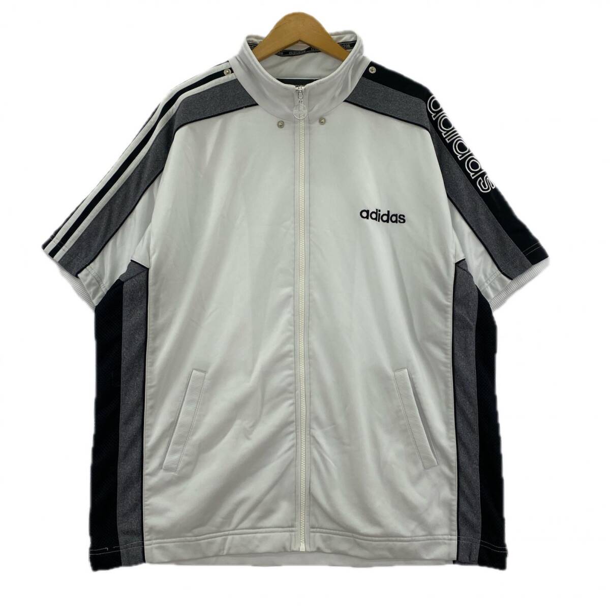 adidas アディダス ジップアップ ジャケット sizeF180/ホワイト×ブラック×グレー拍卖