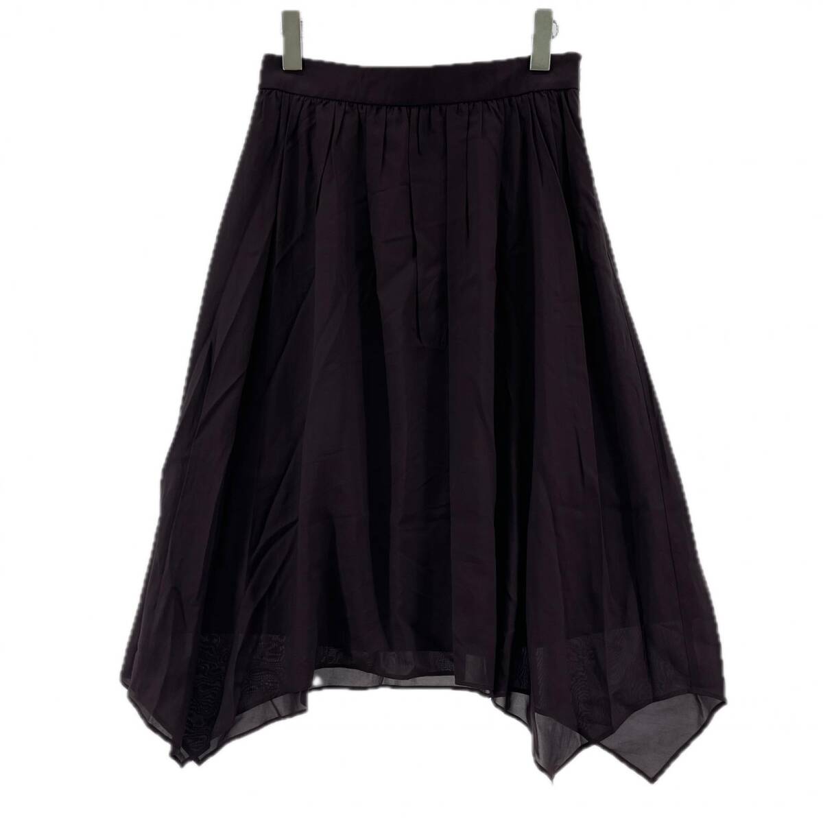 UNTITLED アンタイトル ギャザーAライン スカート size2/ブラウン系 ゆうパケットOK拍卖