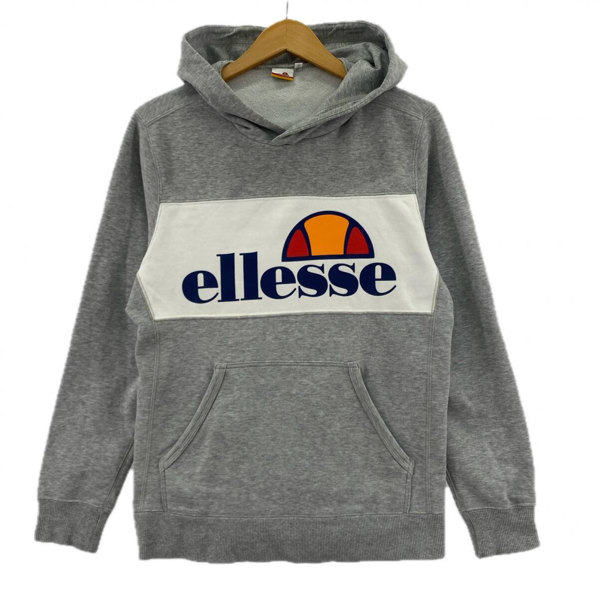 ellesse エレッセ ロゴ プルオーバー パーカー sizeM/グレー拍卖