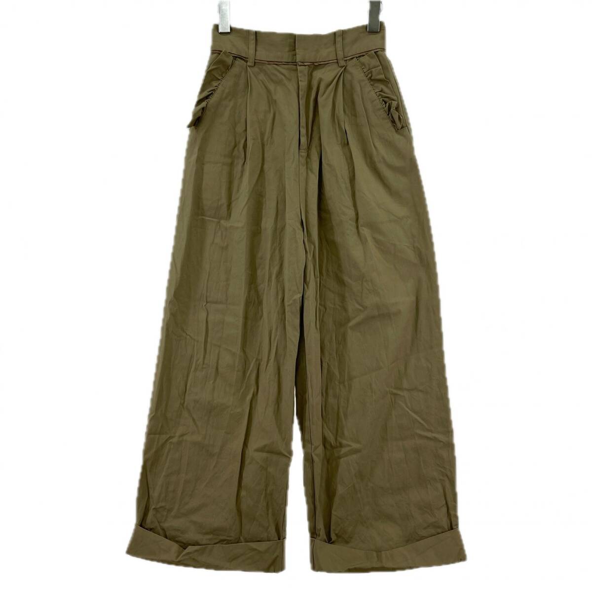 KBF ケービーエフ アーバンリサーチ ロールアップ ワイド パンツ sizeOne/ベージュ拍卖