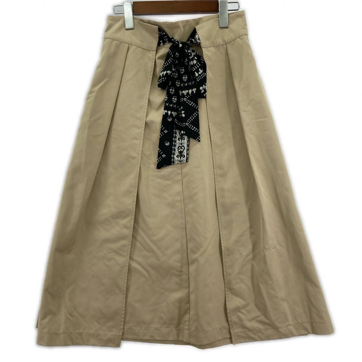 ZARA ザラ 花柄リボン付き スカート sizeEURS/ベージュ拍卖