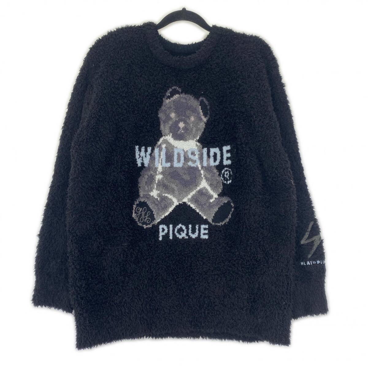 gelato pique ジェラートピケ ×WILDSIDE ジャガード プルオーバー スウェット sizeS-M/ブラック拍卖
