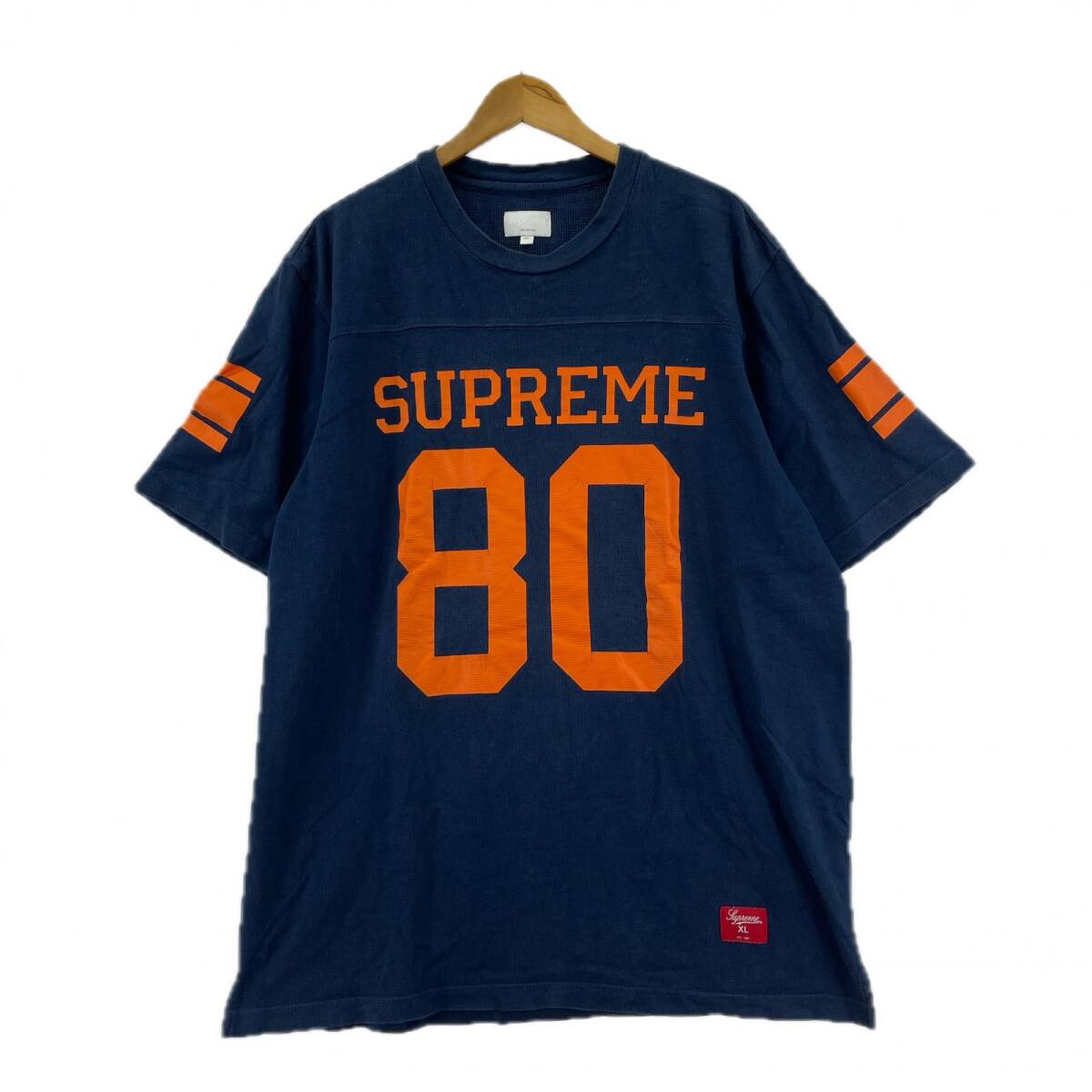 Supreme シュプリーム フットボール カットソー sizeXL/ネイビー拍卖