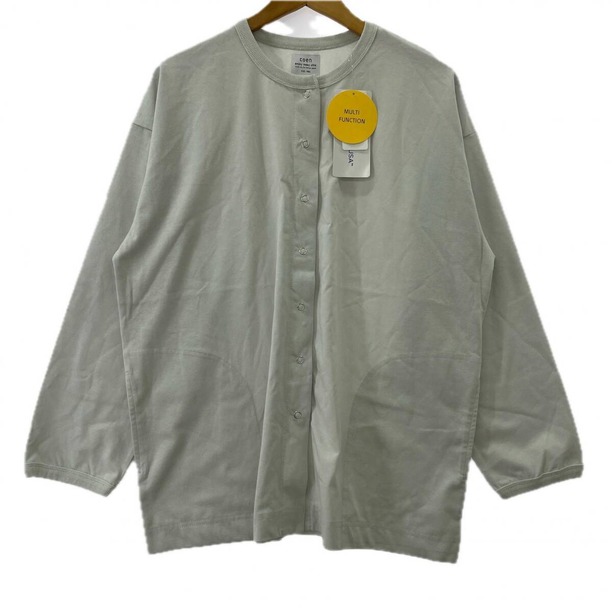 coen コーエン タグ付き カーディガン sizeFREE/ライトグレー拍卖