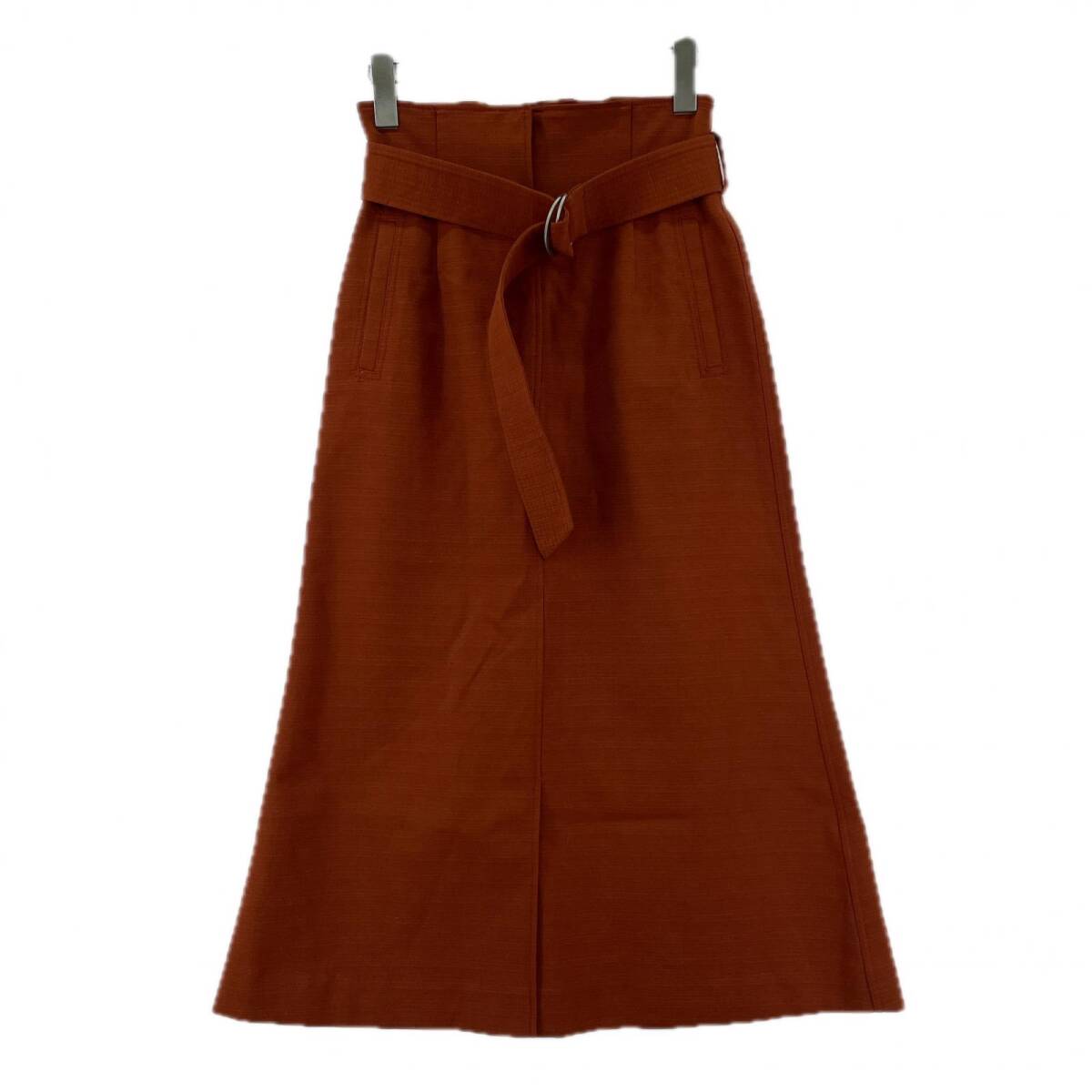 MICHEL KLEIN ミッシェルクラン プリーツ スカート size1/オレンジブラウン拍卖