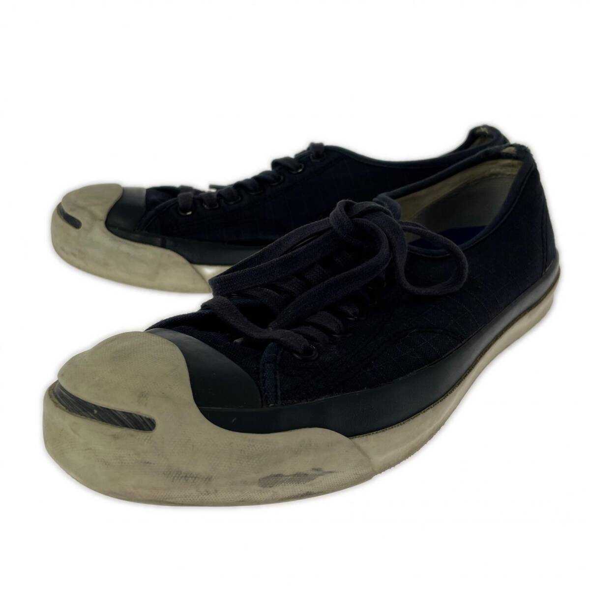 STUSSY ステューシー ×CONVERSE JACK PURCELL ローカット スニーカー size26.5/ネイビー拍卖