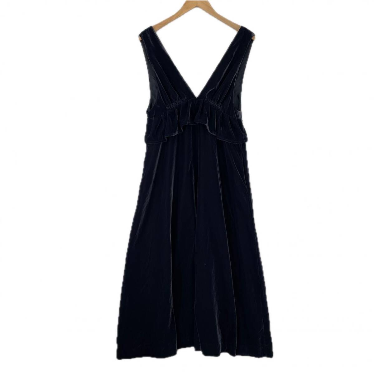 MOUSSY マウジー ベルベット ジャンパースカート ワンピース size1/ネイビー拍卖