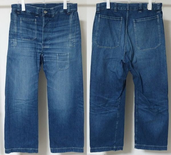 John Gluckow ジョングラッコー / WAREHOUSE ウェアハウス Lot JG-01 1910s Netmaker's Trousers USED WASH デニム パンツ W34拍卖