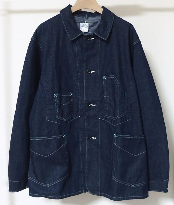 POST O'ALLS OVERALLS ポスト オーバーオールズ 3111-8DI De Luxe Railroader 2 8oz. Denim w/taffeta lining indigo デニム カバーオールM拍卖