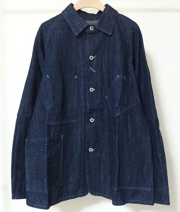 POST O'ALLS OVERALLS ポスト オーバーオールズ x WAREHOUSE ウエアハウス BEAMS PLUS 別注 Coverall デニム カバーオール ジャケットL拍卖